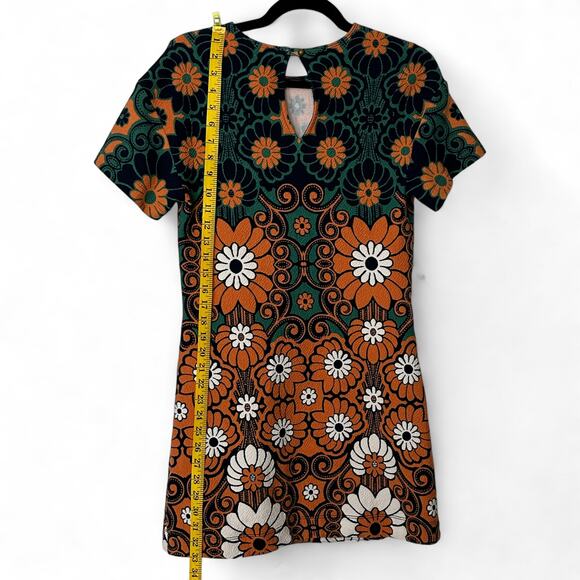 Anthropologie Maeve Hippy Short Sleeve Floral Shift Mini Dress (XS) - Picture 11 of 16
